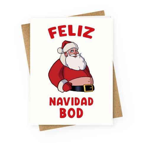 Feliz Navidad Bod Greeting Card