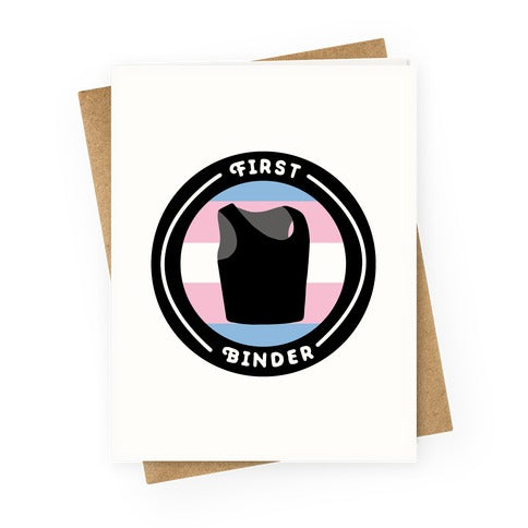 First Binder Patch (Transgender) Greeting Card