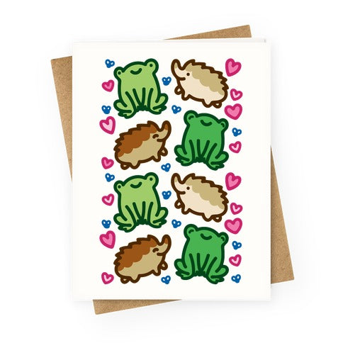 Frogs and Hogs  Greeting Card