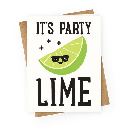 It's Party Lime Greeting Card