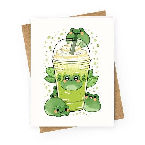 Matcha Froggyccino Greeting Card