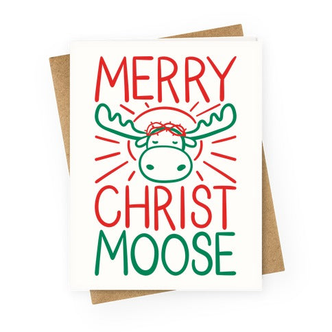 Merry Christmoose Greeting Card