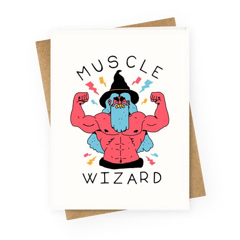 Muscle Wizard Greeting Card