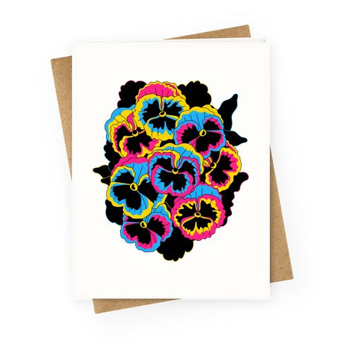 Pan-sy (Pansexual Pansies)  Greeting Card