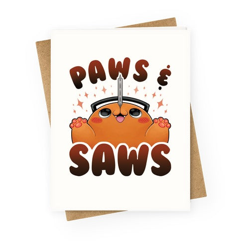 Paws & Saws Greeting Card