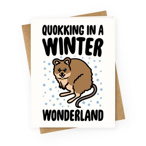 Quokking In A Winter Wonderland Greeting Card