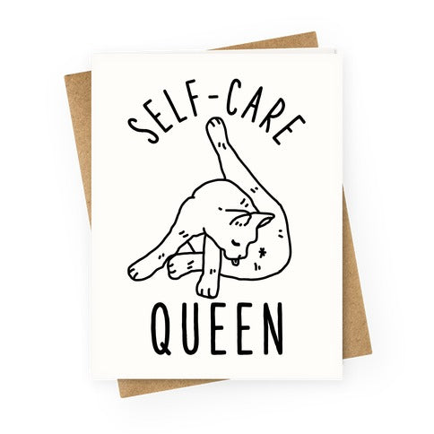 Self-Care Cat Greeting Card