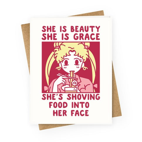 She Is Beauty Usagi Greeting Card
