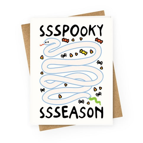 Ssspooky Ssseason Snake  Greeting Card
