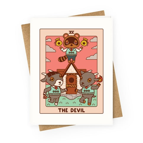 The Devil Tom Nook Greeting Card