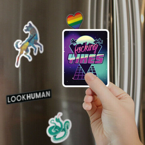 Fucking YIKES Retro Wave Magnet