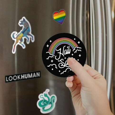 Hail Satan Rainbow Magnet