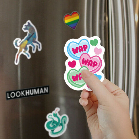 WAP WAP WAP Candy Hearts Parody Magnet