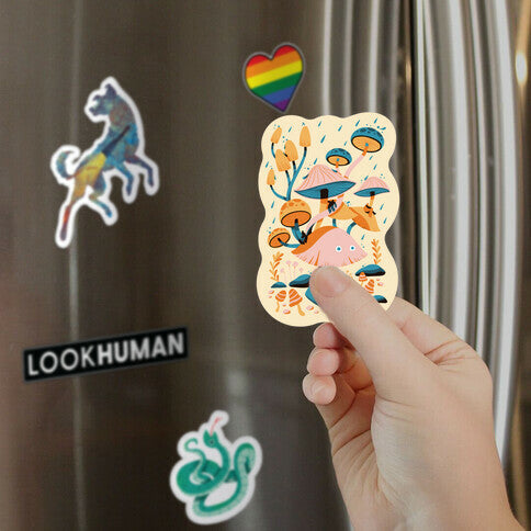Mushroom Forest Spirits Magnet
