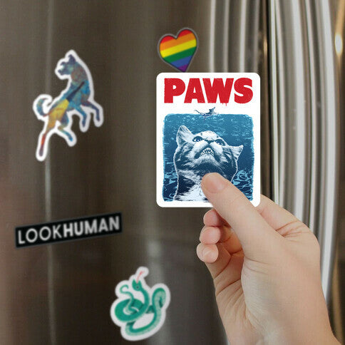 PAWS (Jaws Parody tee) Magnet