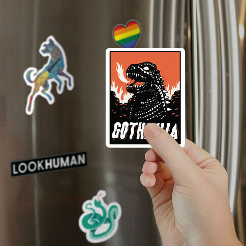 Gothzilla Goth Godzilla Magnet