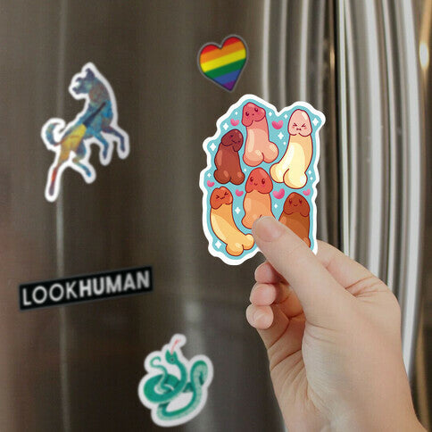 Kawaii Penises Pattern Magnet