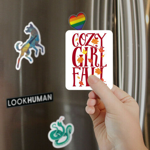 Cozy Girl Fall Magnet