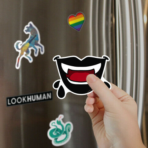 Black Vampire Lips Magnet