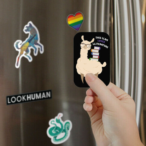 This Llam Loves Lliterature Magnet