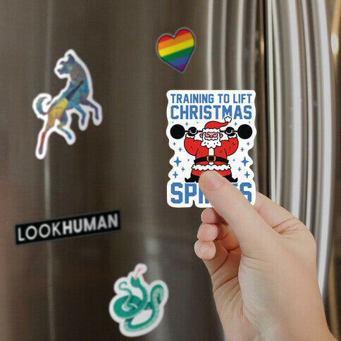 Training To Lift Christmas Spirits Magnet