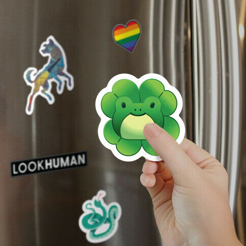 Frog Leaf Clover  Magnet