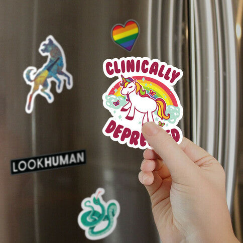 Clinically Depressed Unicorn Magnet