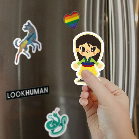 Princess Crossing Mulan Parody Magnet