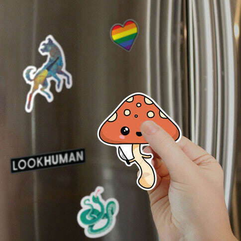 Mushroom With Knife Magnet