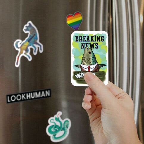 Fish News Anchor Parody Magnet