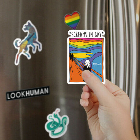 Screams In Gay Edvard Munch Parody Magnet