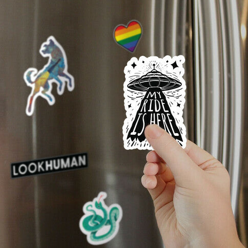 My ride Is Here Magnet