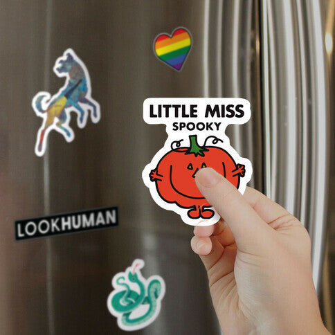 Little Miss Spooky Halloween Pumpkin Magnet