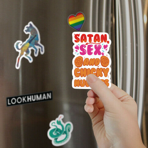 Satan, Sex, and Chicky Nuggets Magnet