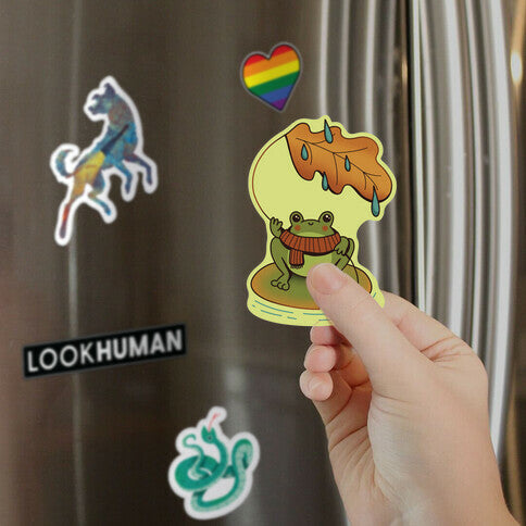 Rainy Fall Frog Magnet