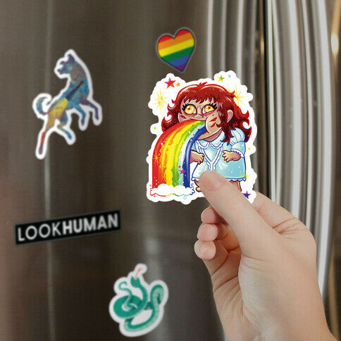 90's Rainbow Barfing Exorcist Magnet