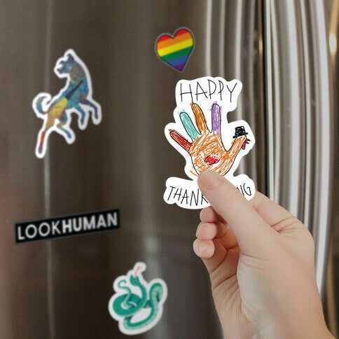 Happy Thanksgiving Hand Turkey Magnet