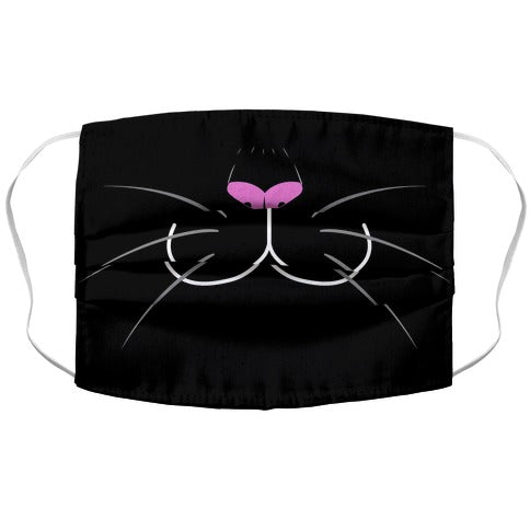 Black Cat Mouth  Face Mask