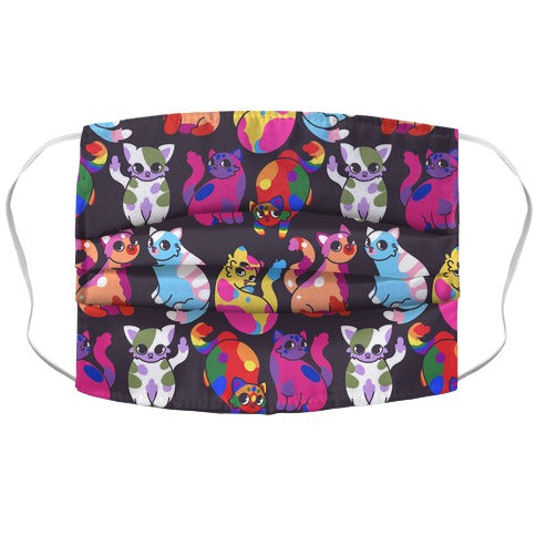 Cartoon Pride Cats Pattern Face Mask