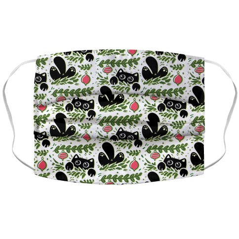 Cat In Christmas Tree Pattern Face Mask