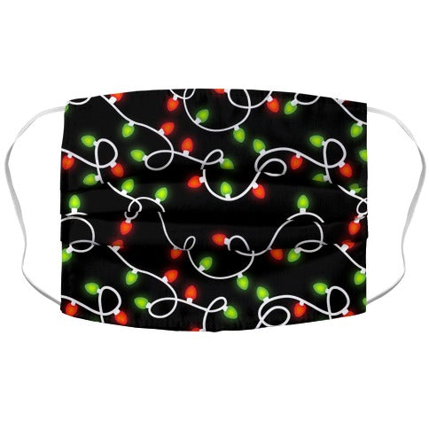 Christmas Lights Pattern Face Mask