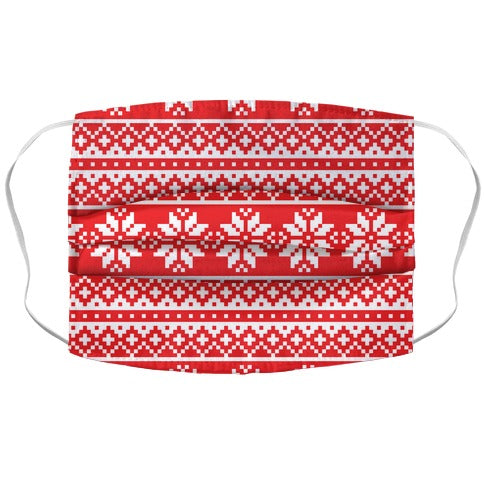 Christmas Sweater Pattern Face Mask