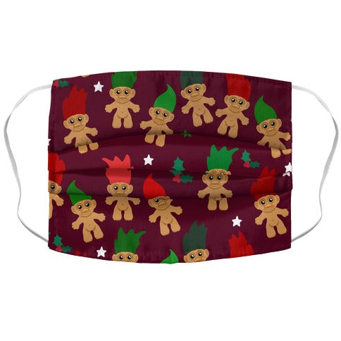 Christmas Trolls Pattern Face Mask