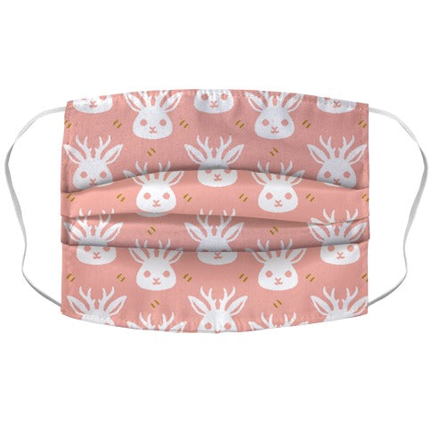 Cute Jackalope Pattern Face Mask