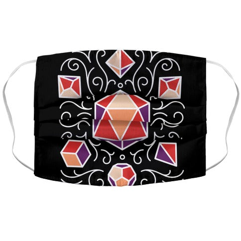 DnD Dice Set Pattern Face Mask