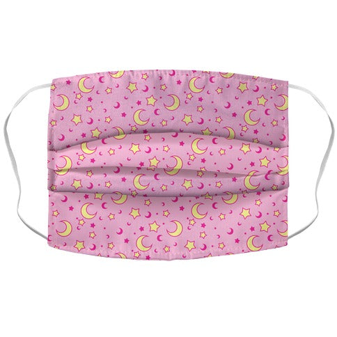 Dreamy Pastel Moon And Stars Face Mask
