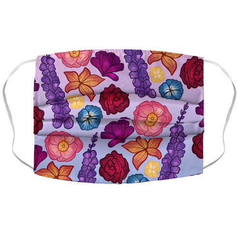 Flowery Pattern Face Mask