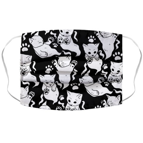 Ghost Kittens Pattern Face Mask