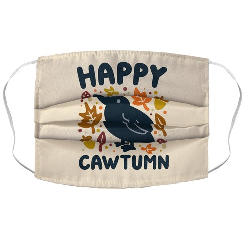 Happy Cawtumn Crow Parody Face Mask