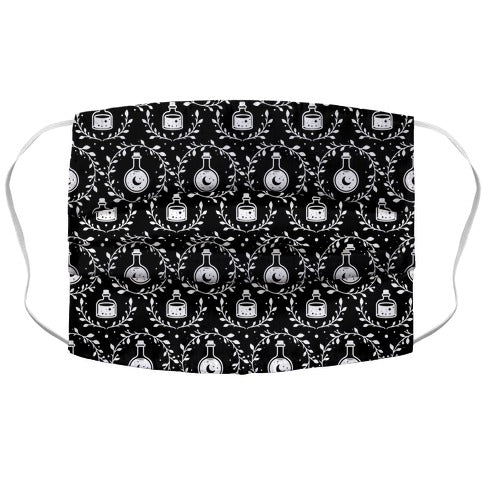 Potion Pattern Black Face Mask